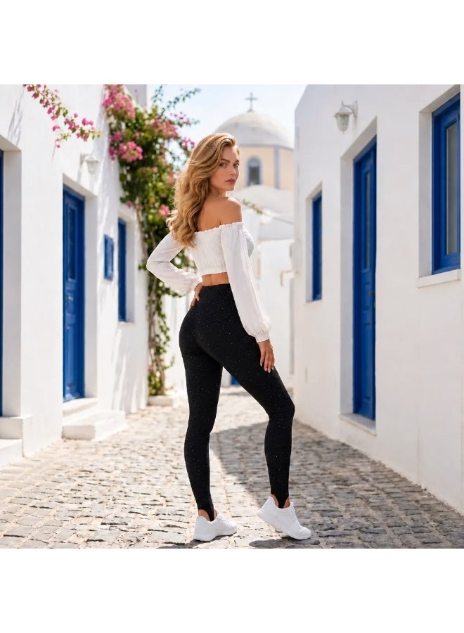 Rhinestone leggings full length