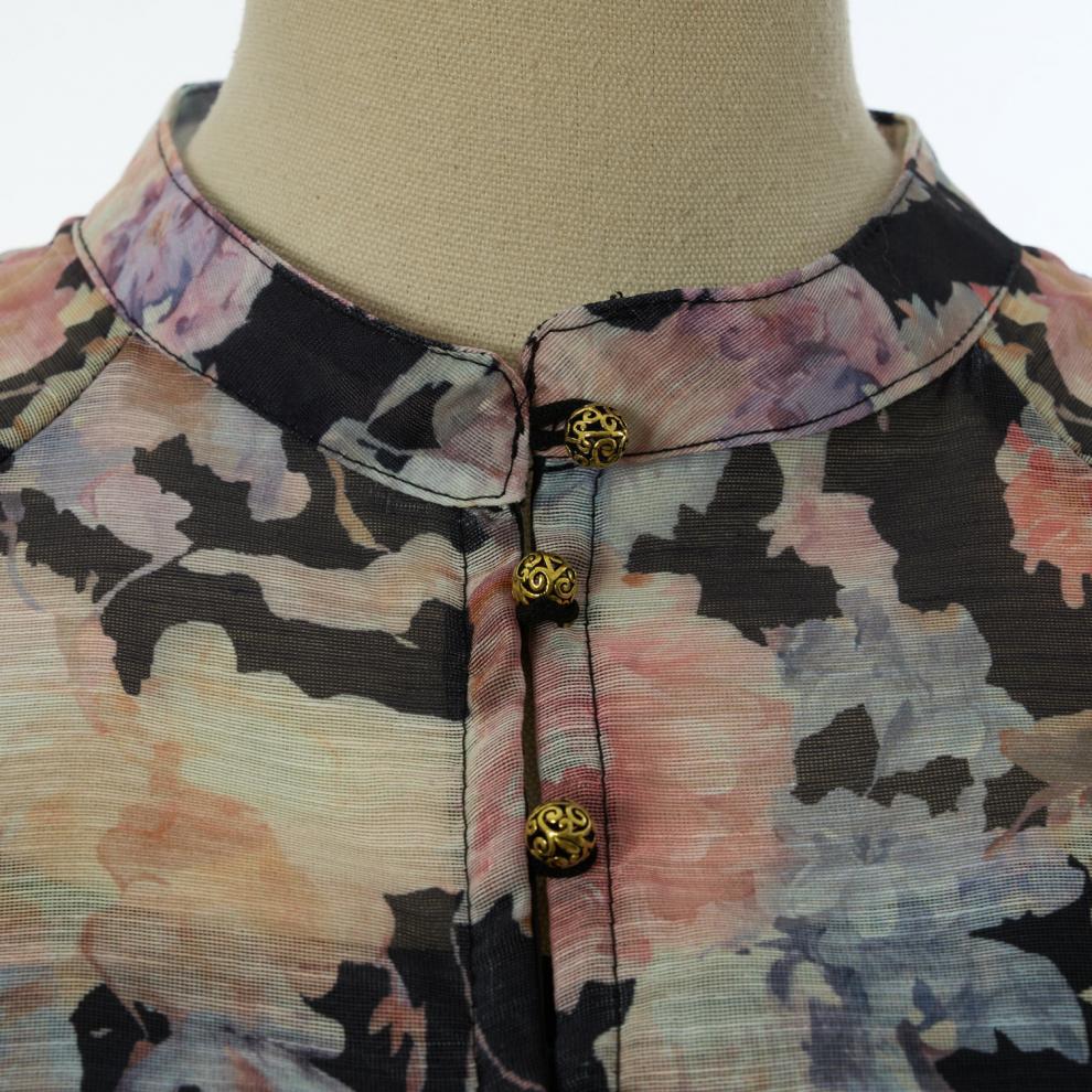 Aurelia Tie-Neck Floral Maxi Dress
