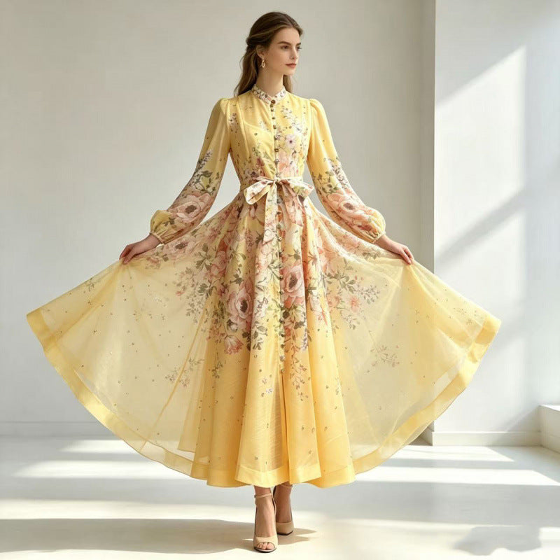Rosalie Embellished Floral Maxi Dress