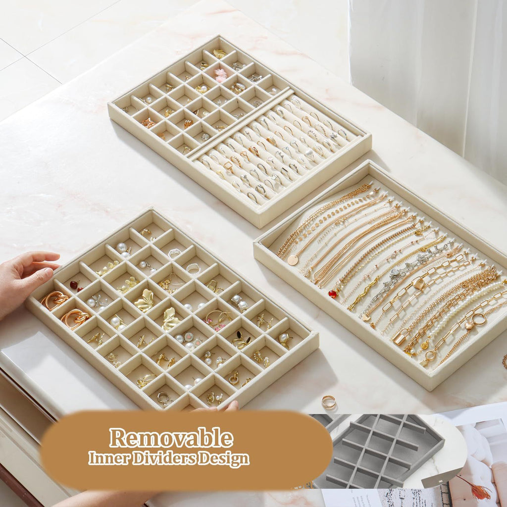 Jewellery tray with removable inner dividers