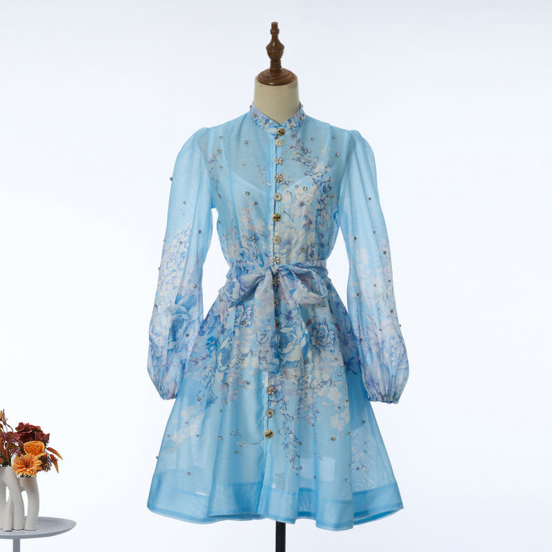 Rosalie Embellished Floral Mini Dress