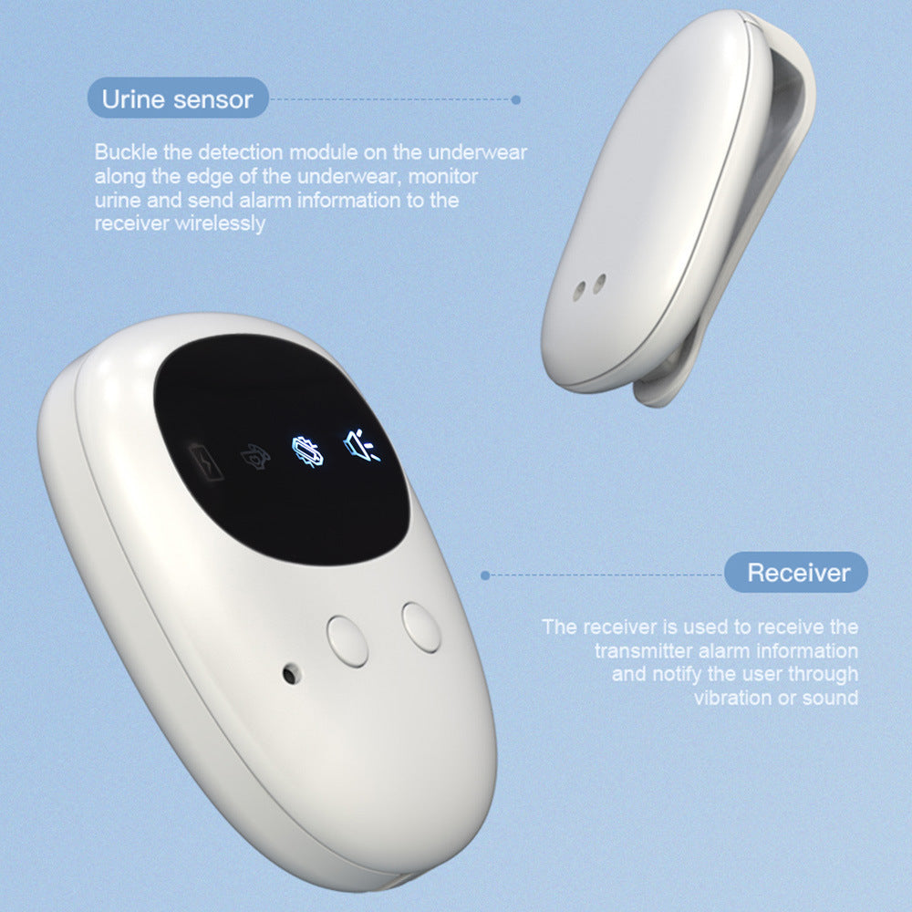 Bedwetting alarm sensor and receiver