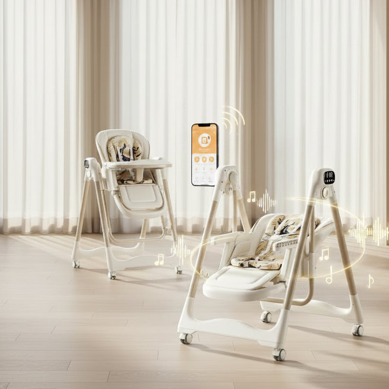 5-in-1 Electrical Dining Highchair for Toddlers – Bluetooth, Auto Swing & Remote Control