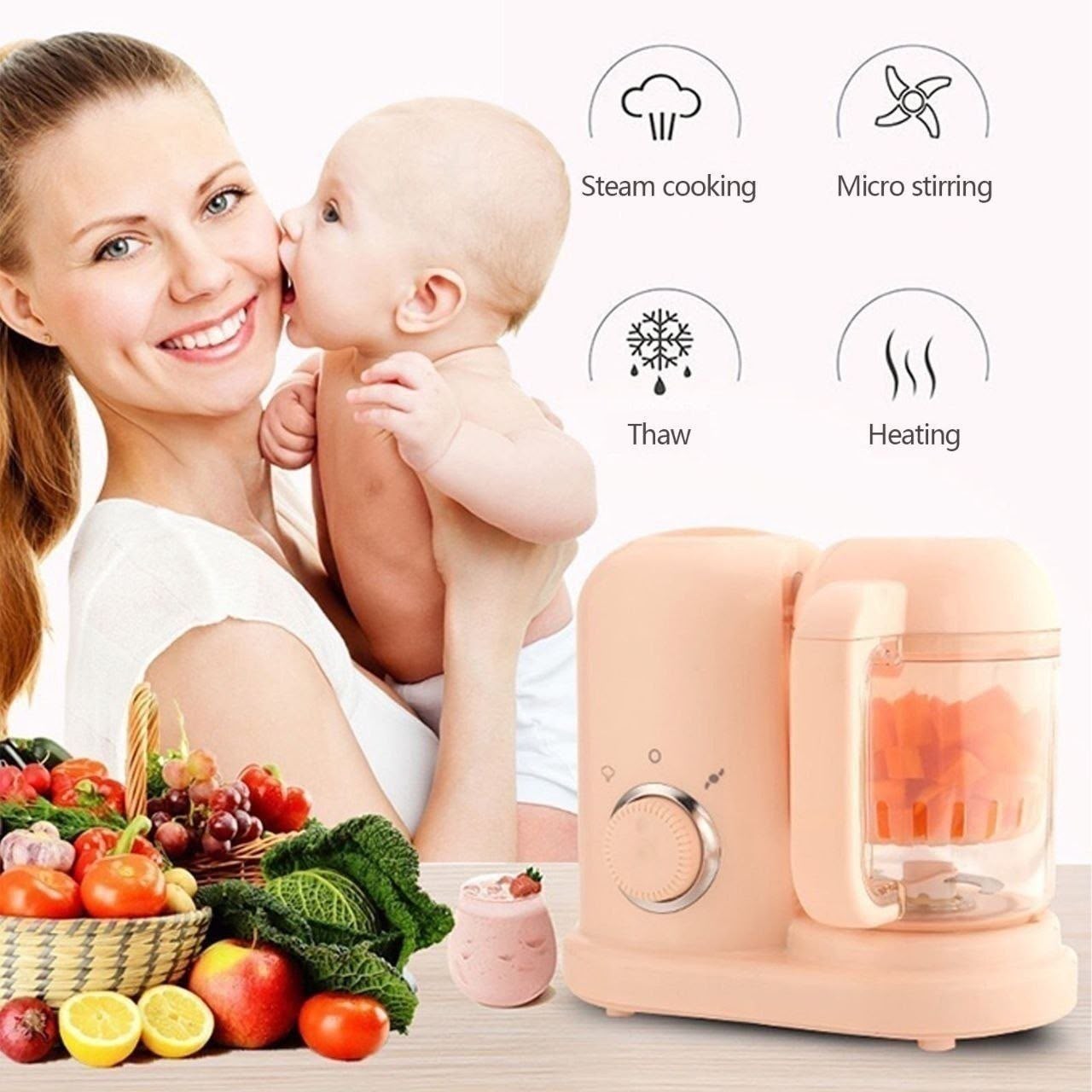 Gobez Babycook Baby Food Grinder with Steam Cylinder 2in1