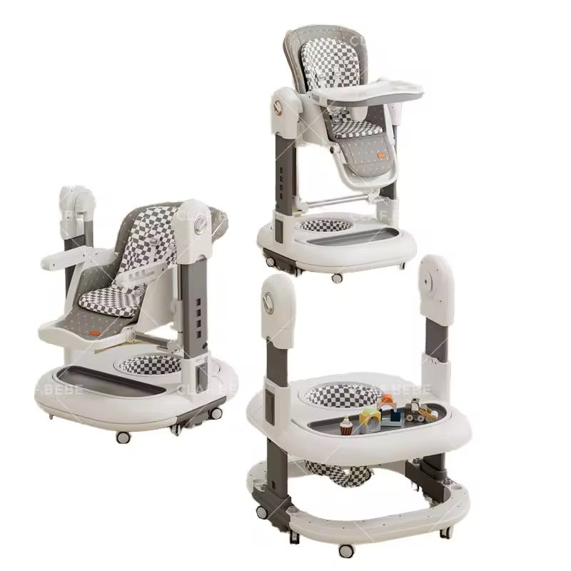 3-in-1 Baby High Chair, Swing & Walker – Foldable with Tray & Safety Wheels