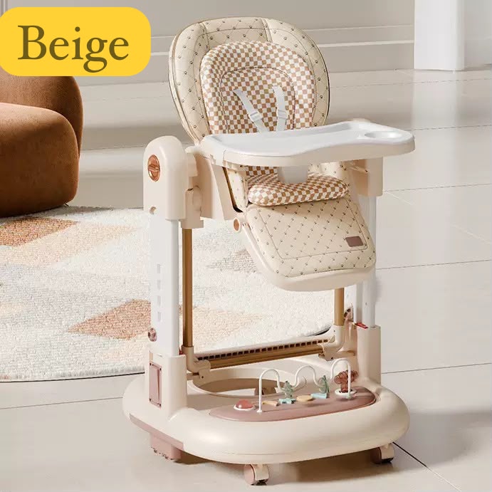 3-in-1 Baby High Chair, Swing & Walker – Foldable with Tray & Safety Wheels