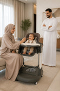 3-in-1 Baby High Chair, Swing & Walker – Foldable with Tray & Safety Wheels