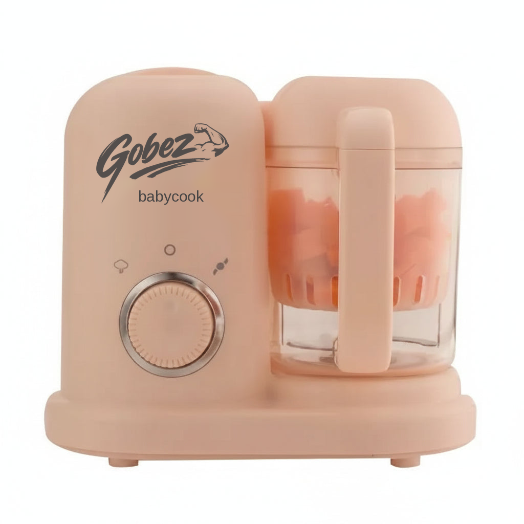 GOBEZ Babycook baby food maker in pink, 2-in-1 steamer and blender with jug