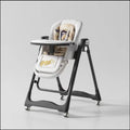 GOBEZ 5-in-1 electric baby high chair in dark grey with gold GOBEZ logo