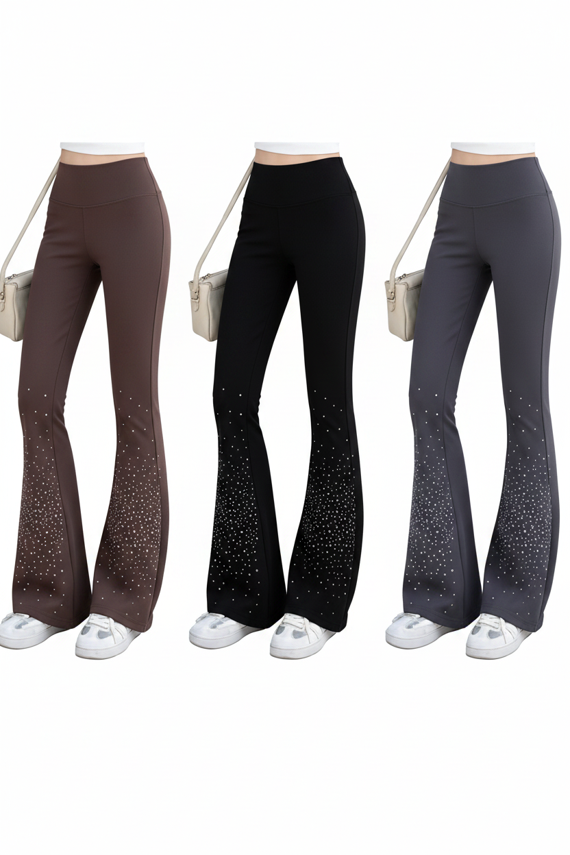Rhinestone Flare Pants
